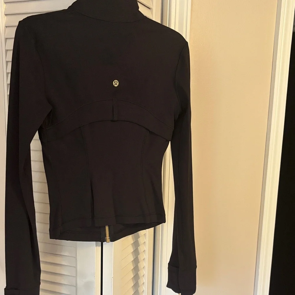 lululemon athletica Black Bomber Jacket with Gold Zippers - Picture 3 of 3
